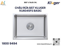 Chậu rửa bát 1 hố Kluger KU6045FS Basic - Inox POSCO 304 - LINEN dập nổi chống xước